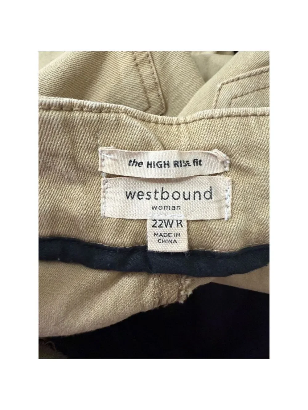 Westbound Jeans Size 22WR‎ Khaki Distressed